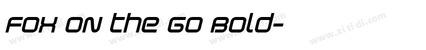 Fox on the Go Bold字体转换